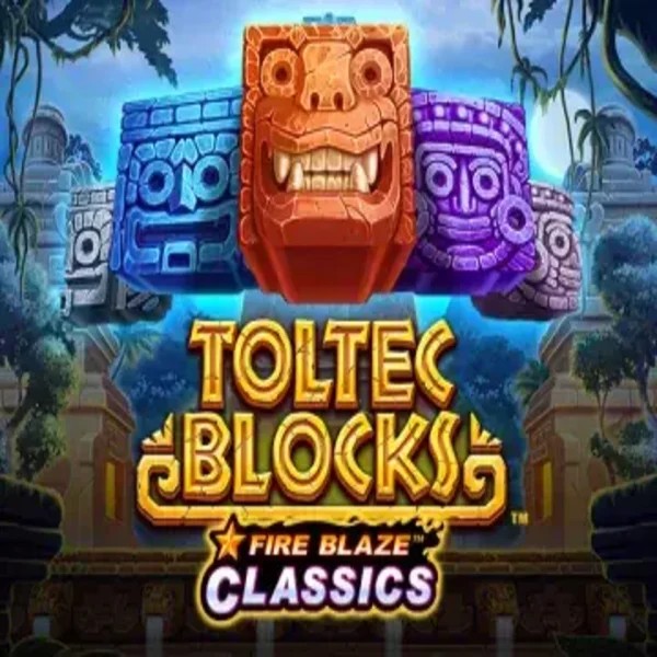 Fire Blaze: Toltec Blocks logo by Rarestone Gaming at Wonaco Casino